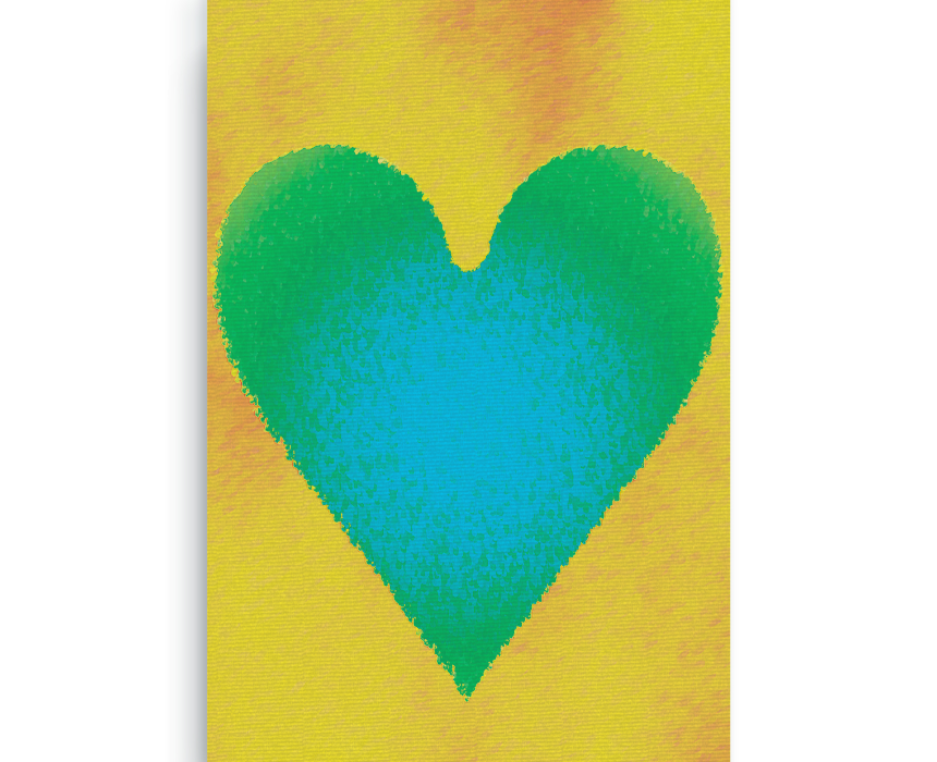 Island Heart Digital Print Canvas