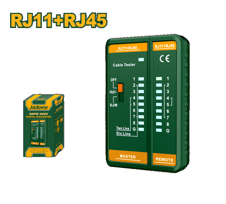 Jadever Network And Phone Cable Tester RJ11 RJ45