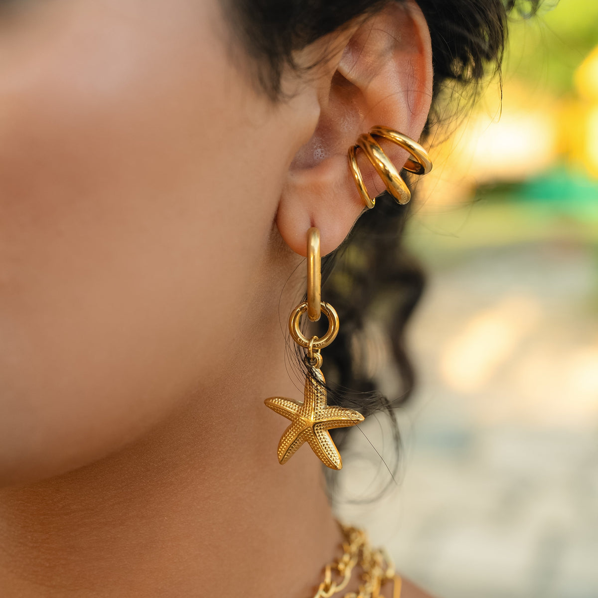 Golden starfish Charm