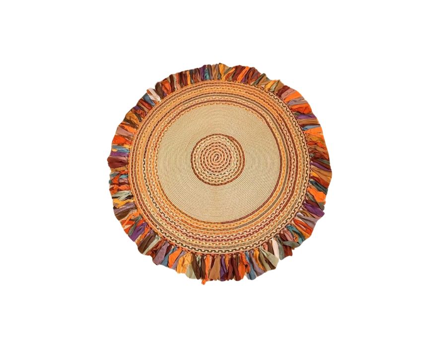 Colored Round Jute Carpet