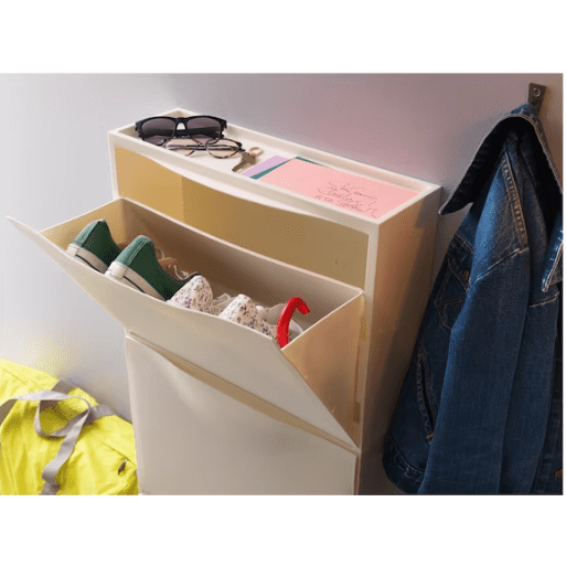 IKEA Shoe Cabinet Compact Stackable 52x18x39 cm White