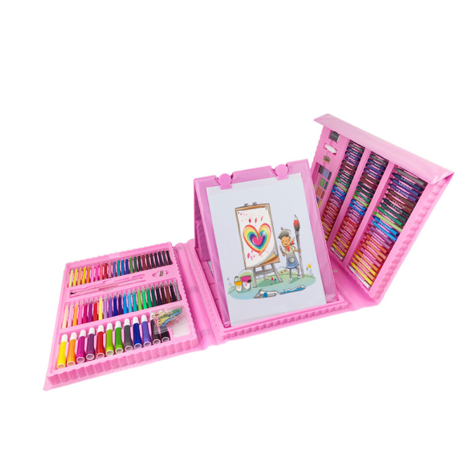 Ultimate Kids Art Painting Set - 208 Pieces pink