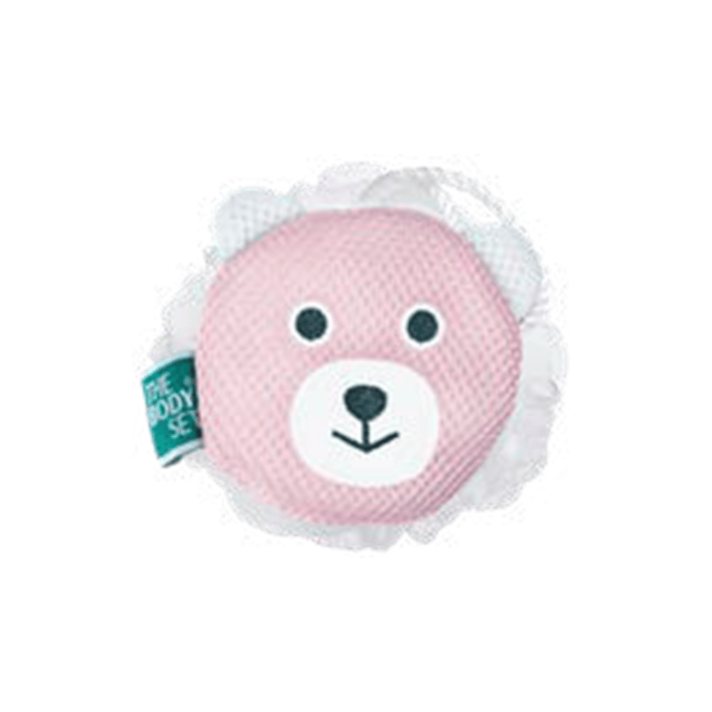 Kids Bath Pink Bear Polyethylene Fiber Sponge
