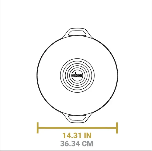 LODGE 36Cm Seasoned Cast Iron Wok Cast Iron LODGE 36Cm Seasoned Cast Iron Wok LODGE 36Cm Seasoned Cast Iron Wok Lodge