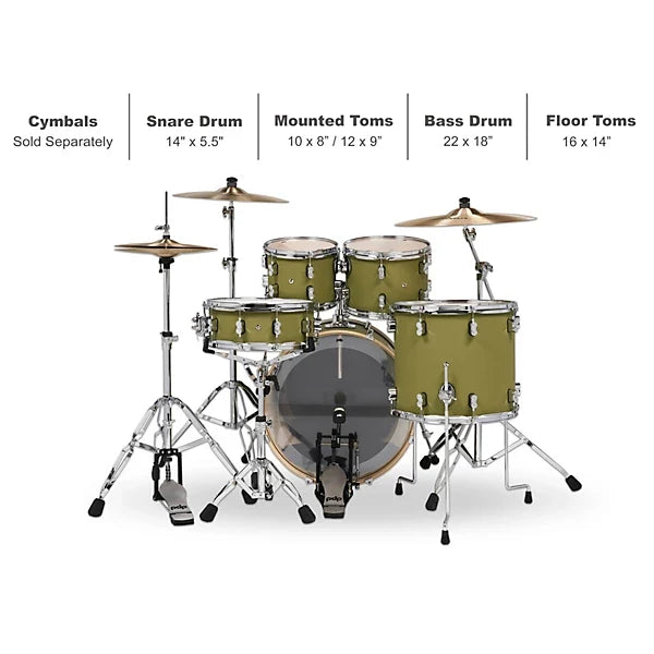 PDP Concept Maple 5-Piece Shell Pack 22"