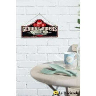 La Hacienda Genuine Riders  Embossed Metal Sign Home decor La Hacienda Genuine Riders  Embossed Metal Sign La Hacienda Genuine Riders  Embossed Metal Sign La Hacienda