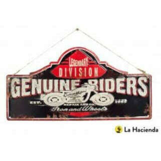 La Hacienda Genuine Riders  Embossed Metal Sign Home decor La Hacienda Genuine Riders  Embossed Metal Sign La Hacienda Genuine Riders  Embossed Metal Sign La Hacienda