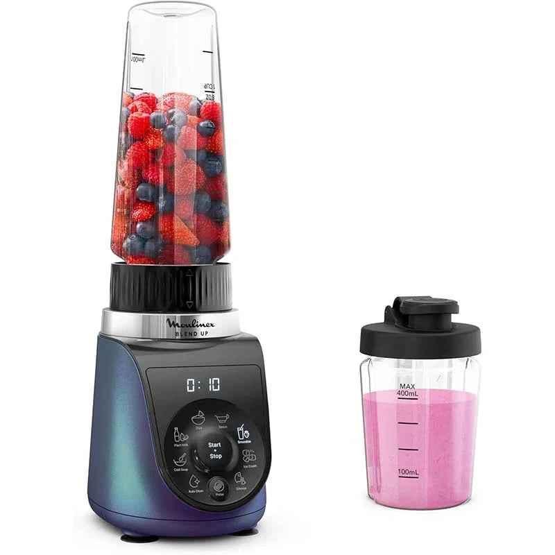 Personal Blender – 1000W, High Speed, 8 Programs Blender Personal Blender – 1000W, High Speed, 8 Programs Personal Blender – 1000W, High Speed, 8 Programs Moulinex