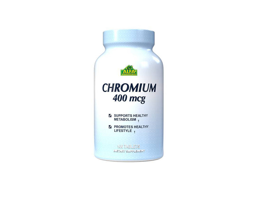Alfa Vitamins Chromium Picolinate 400mcg 100 Tabs