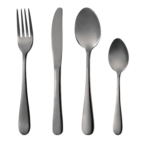 Set 24PC Cutlery Stainless Steel -  Munich Black Shiny Cutlery Set Set 24PC Cutlery Stainless Steel -  Munich Black Shiny Set 24PC Cutlery Stainless Steel -  Munich Black Shiny Bergner