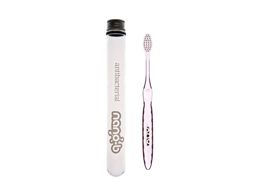 Nano-B Silver Pink Medium Toothbrush
