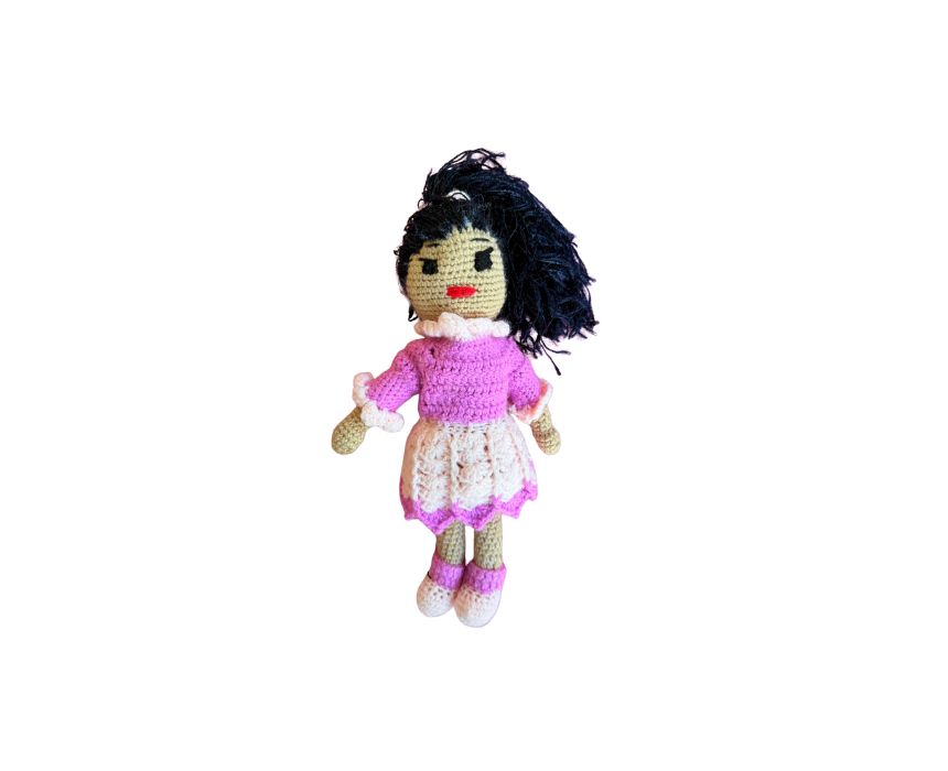Lavender Twirl Crochet Doll