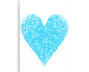 Blue Heart Digital Print Canvas
