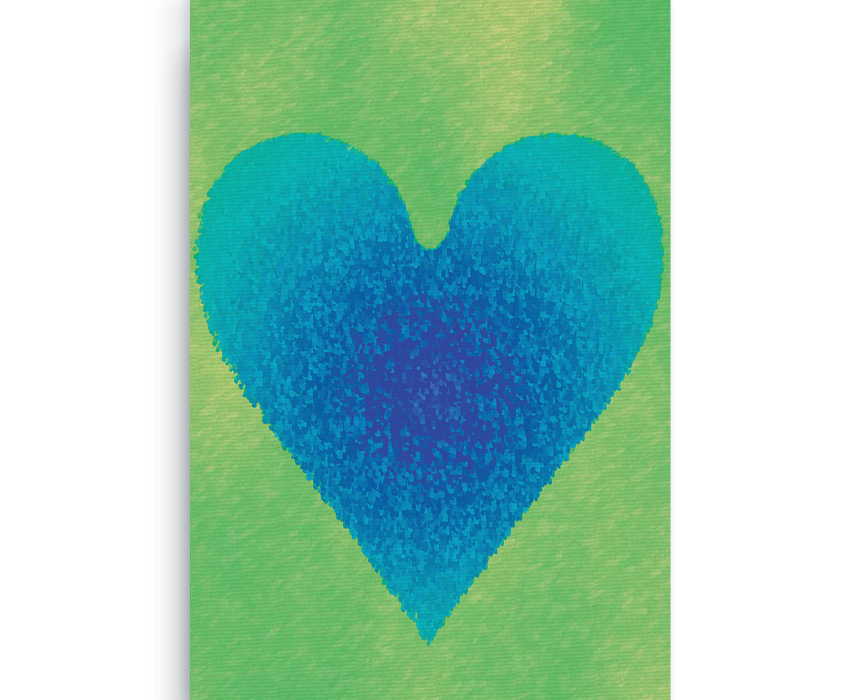 Lime Heart Digital Print Canvas