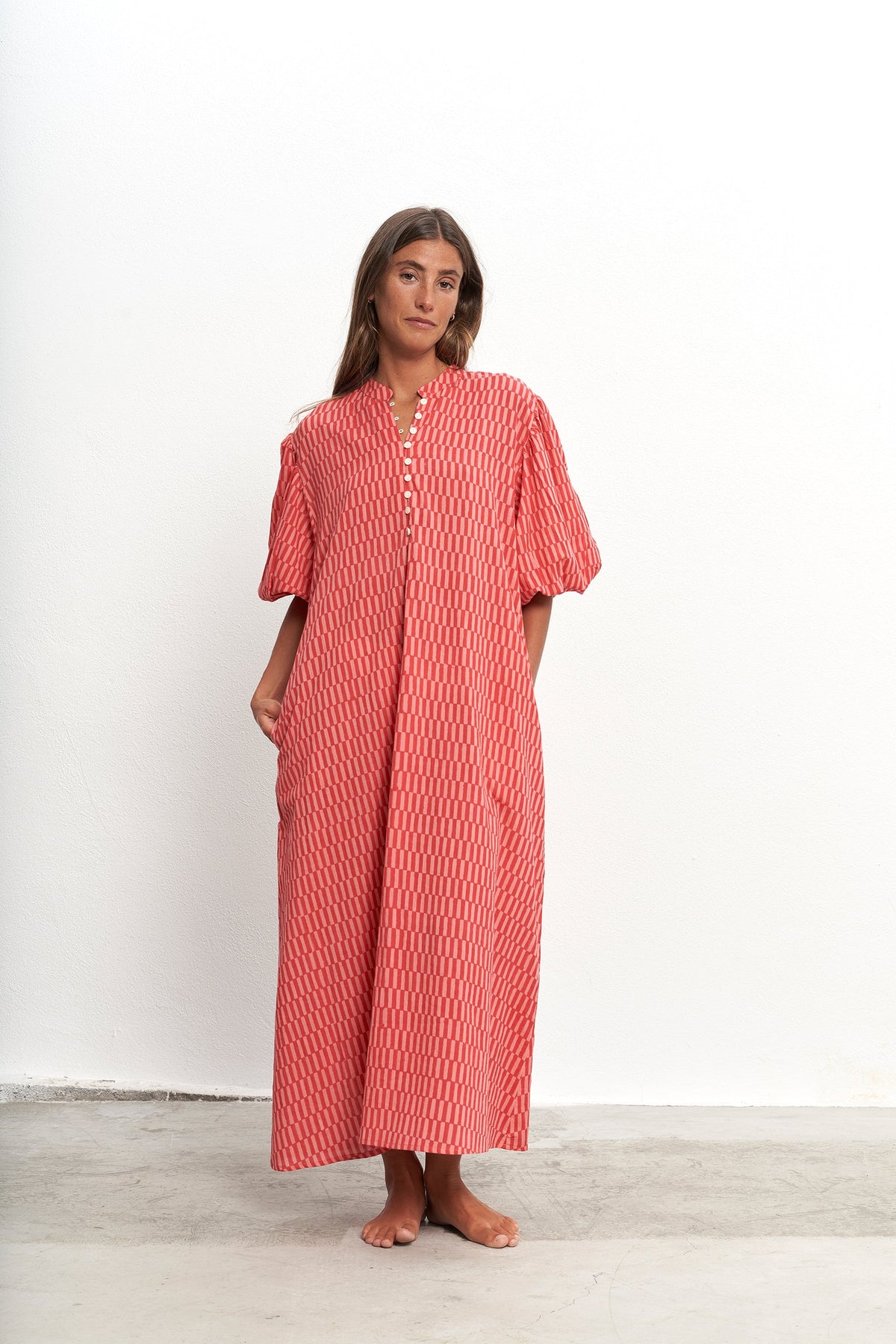 Boho Chic & Effortless Coral Dress