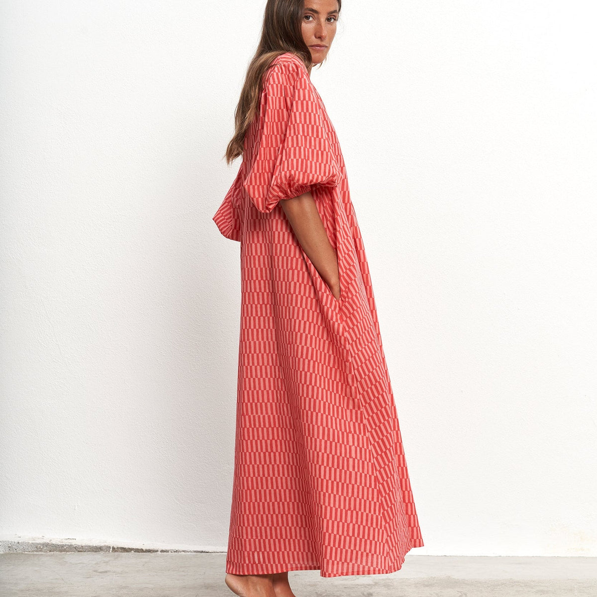 Boho Chic & Effortless Coral Dress