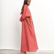 Boho Chic & Effortless Coral Dress