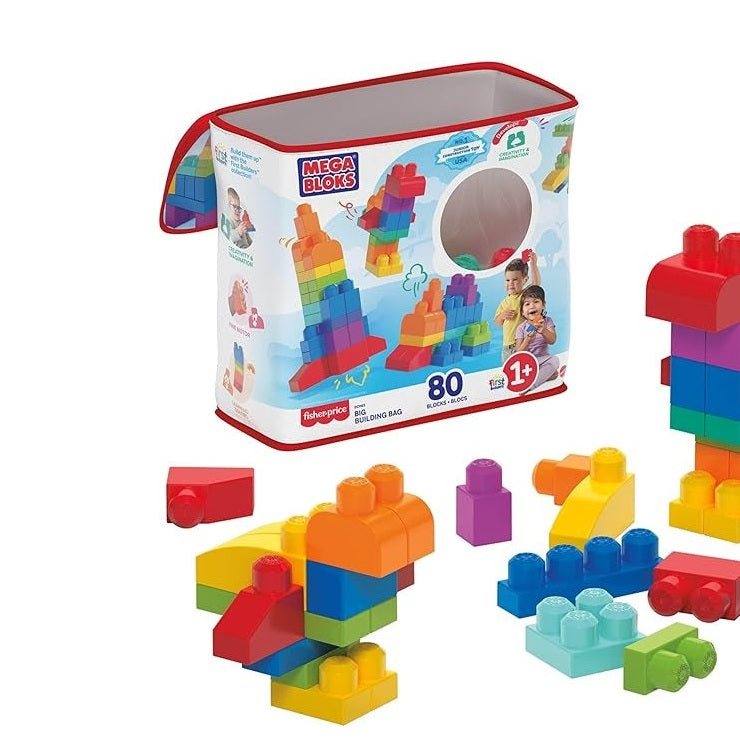 MEGA BLOKS First Builders Toddler Blocks Toys Set (80PCS) by Mattel