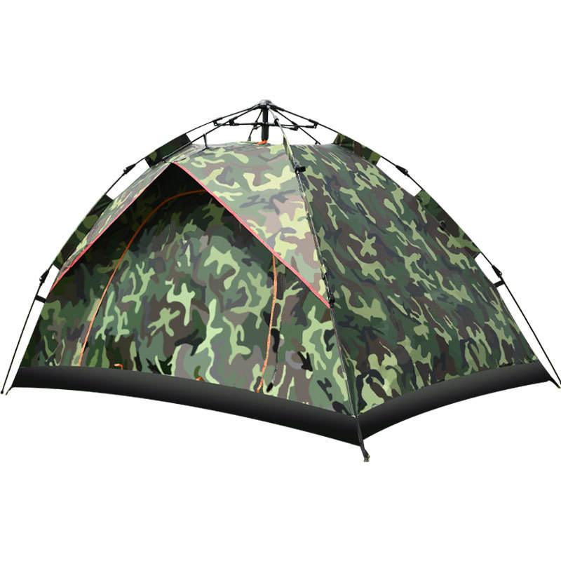 Automatic Waterproof Camping Tent - 3-4 Persons Army