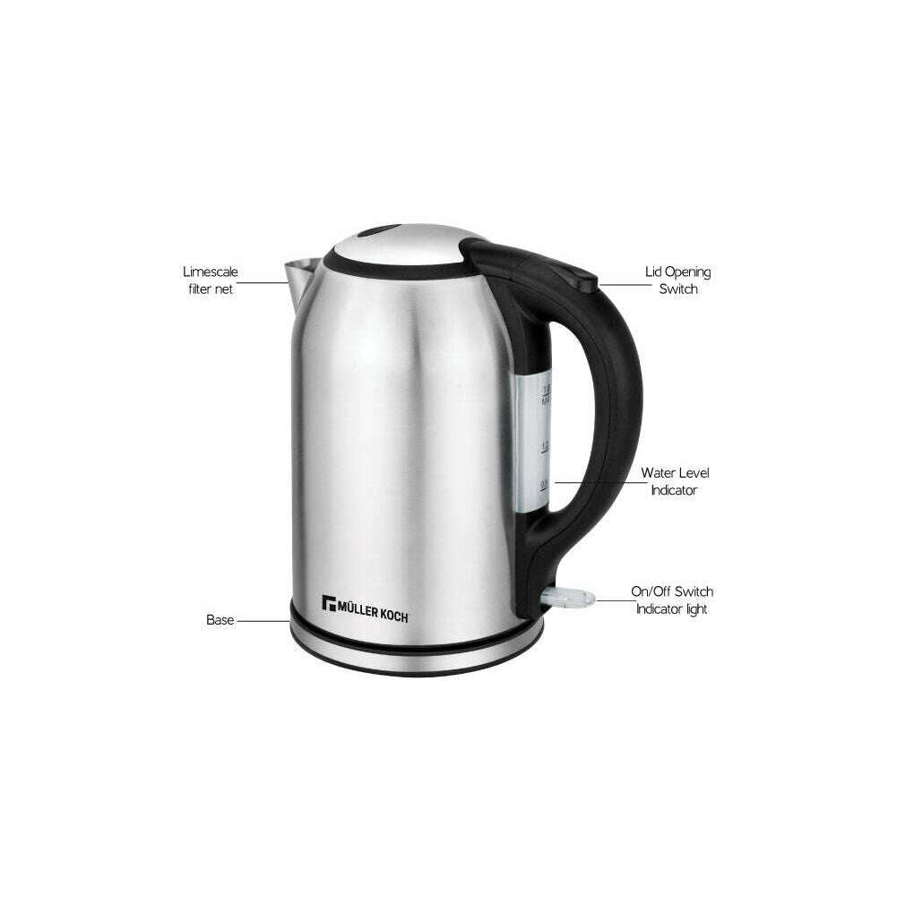 Electric Kettle Pot INOX – 2200W Electric Kettles Electric Kettle Pot INOX – 2200W Electric Kettle Pot INOX – 2200W Muller Koch