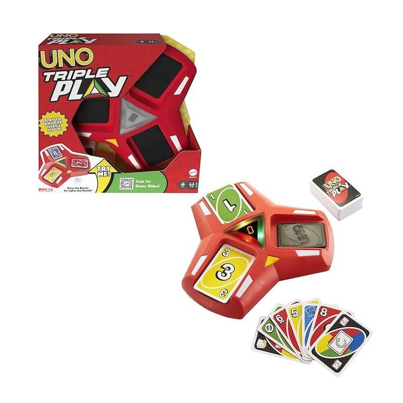 Mattel Games UNO TRIPLE PLAY by Mattel