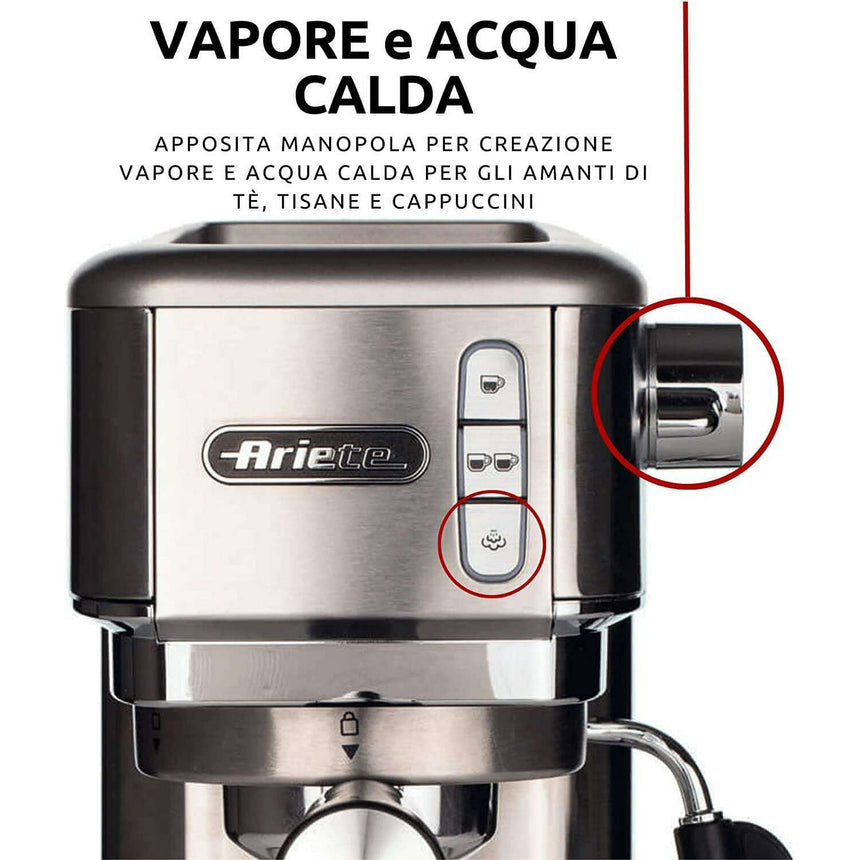Metal Slim Barista Espresso Coffee Maker Machine Coffee Makers & Espresso Machines Metal Slim Barista Espresso Coffee Maker Machine Metal Slim Barista Espresso Coffee Maker Machine Ariete