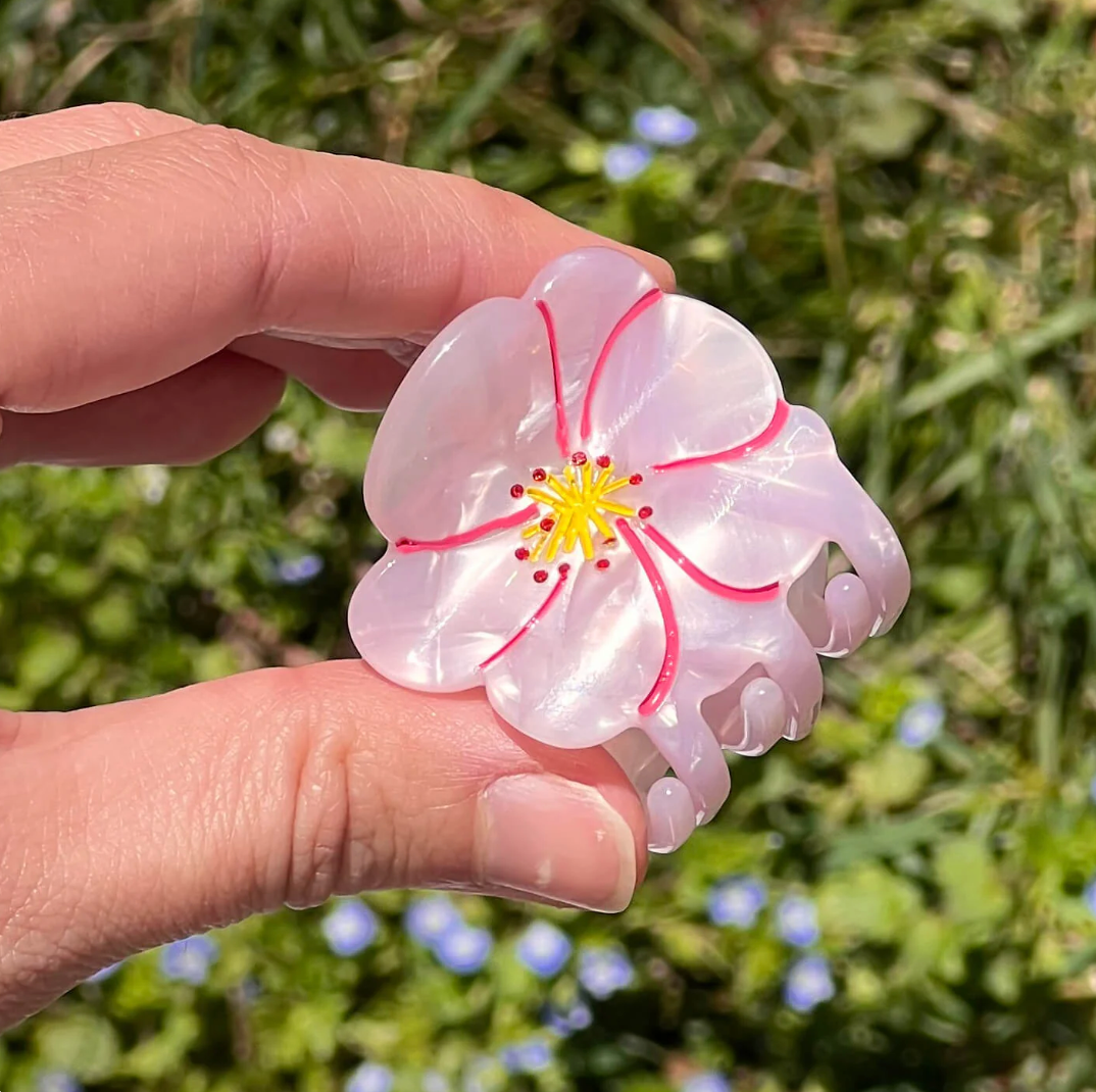 Mini Cherry Blossom Hair Claw Clip