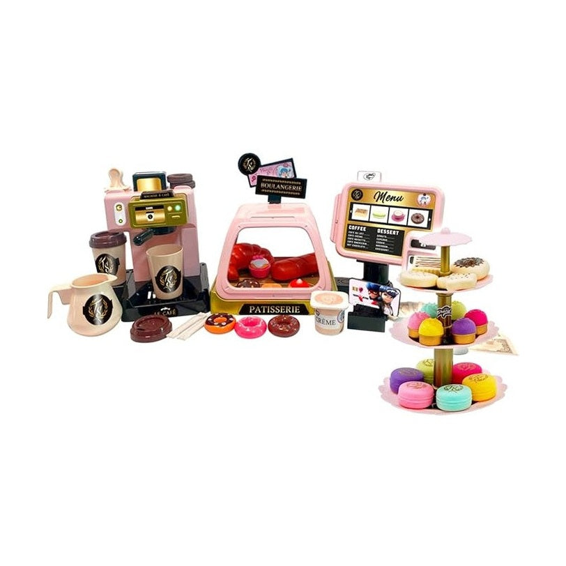 Miraculous Ladybug - Paris Cafe Kit, Macaron Stand with Cafe Set by Playmates Toys