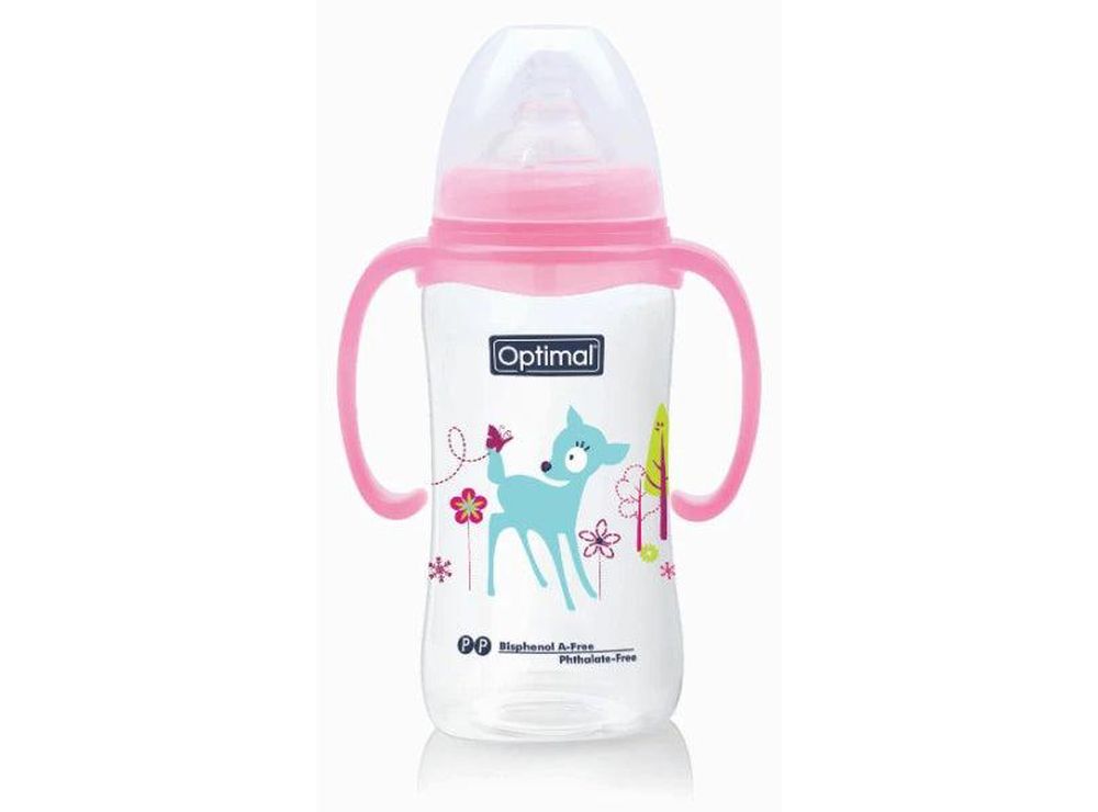 Optimal Baby Feeding Bottle With Handle 300 ml
