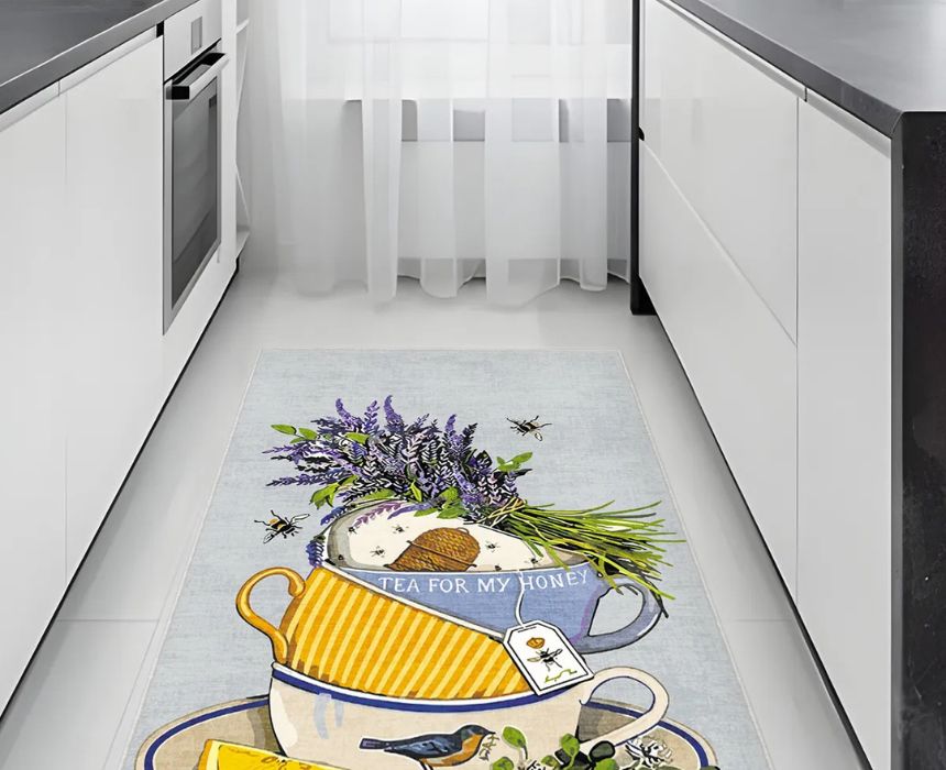 Tea for My Honey Kitchen Carpet
