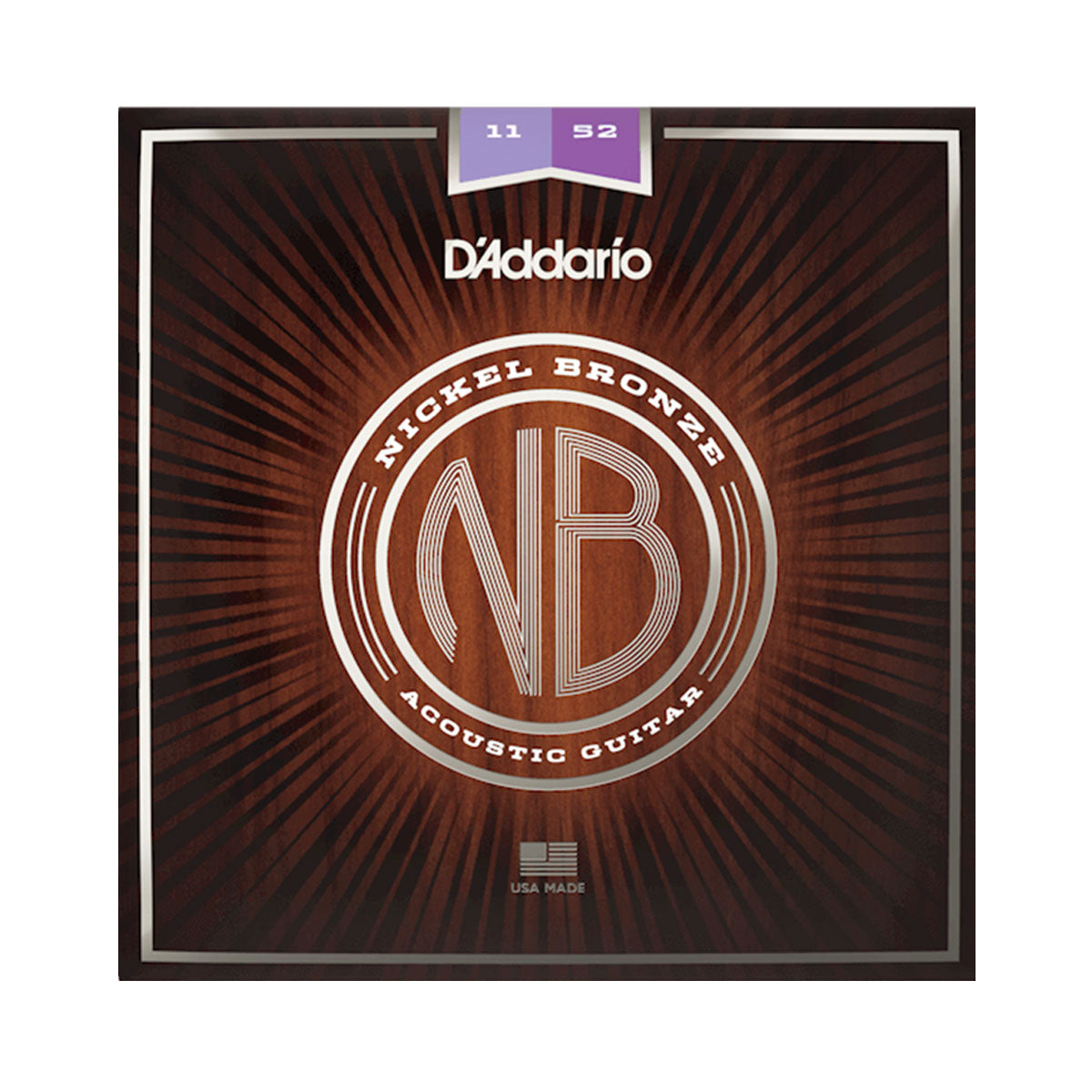 D’Addario NB1152 Nickel Bronze Custom Light Acoustic Guitar Strings