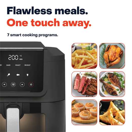 Nutricook Air Fryer Slim 5L, 7 One-Touch Cooking Programs 1500W