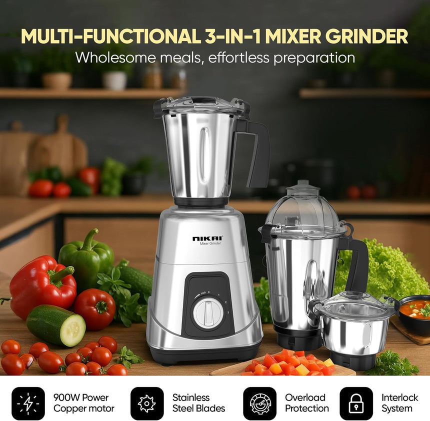 Nikai 3-in-1 Blender - 900W