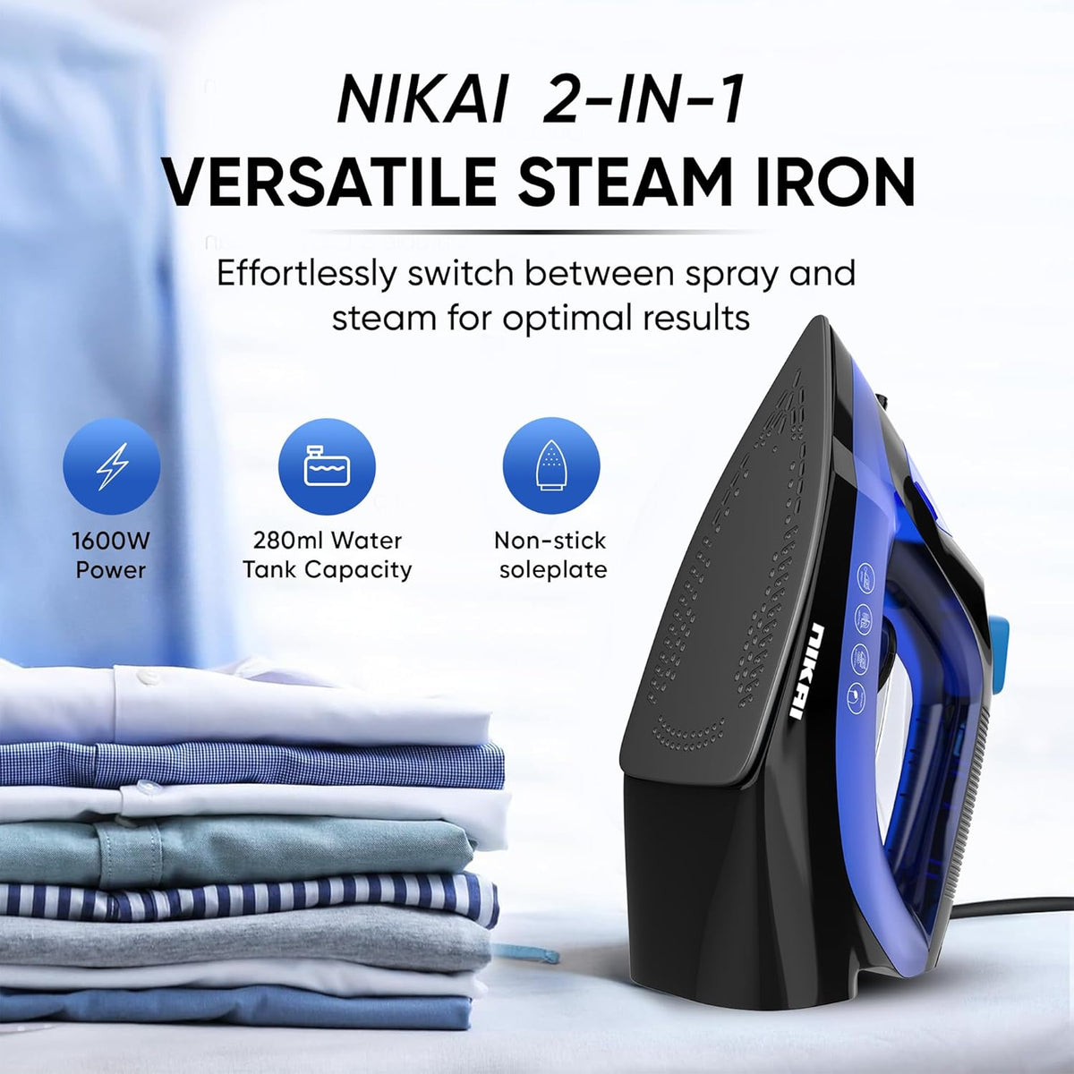 Nikai Steam Iron 1600W