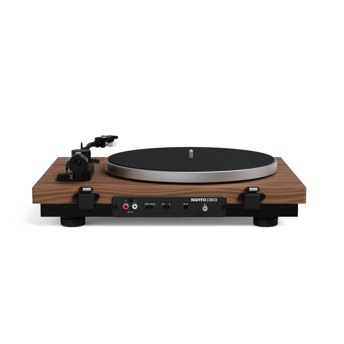 Kanto OBI3 Turntable with Bluetooth 5.3, Preamp, and Pitch Control, Walnut