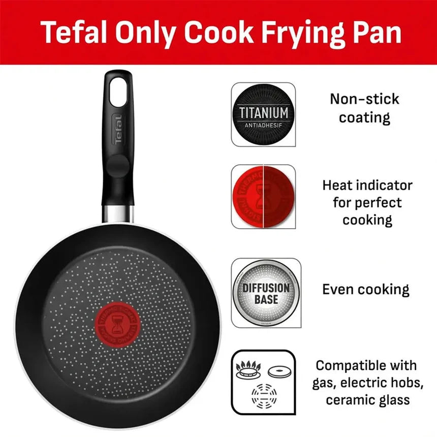 Tefal OnlyCook 3 Piece Frying Pan Set – 20, 24 and 28 cm – Made in France Frying Pan Tefal OnlyCook 3 Piece Frying Pan Set – 20, 24 and 28 cm – Made in France Tefal OnlyCook 3 Piece Frying Pan Set – 20, 24 and 28 cm – Made in France Tefal