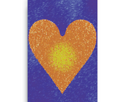 Orange Heart Digital Print Canvas