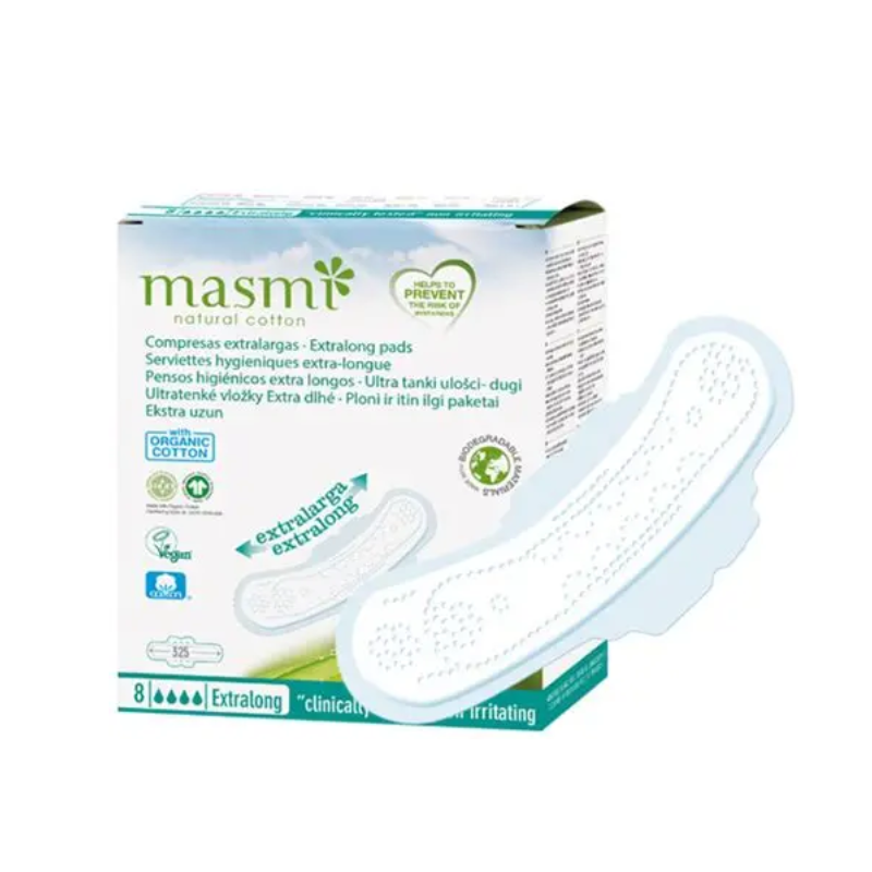Organic Cotton Ultra Pads Extra Long With Wings 8U