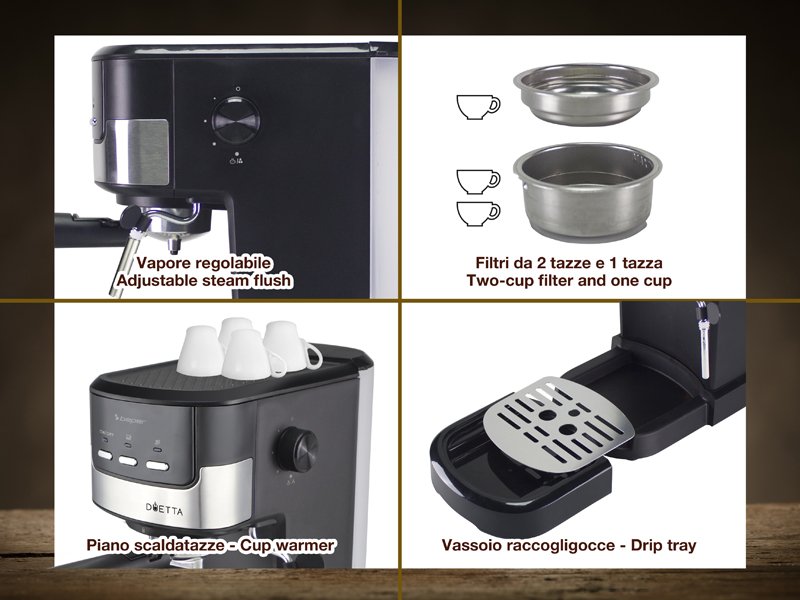 Espresso Coffee Machine 2 in 1 DUETTA Coffee machine Espresso Coffee Machine 2 in 1 DUETTA Espresso Coffee Machine 2 in 1 DUETTA Beper