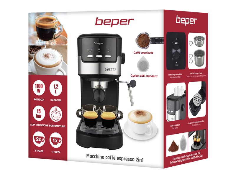 Espresso Coffee Machine 2 in 1 DUETTA Coffee machine Espresso Coffee Machine 2 in 1 DUETTA Espresso Coffee Machine 2 in 1 DUETTA Beper