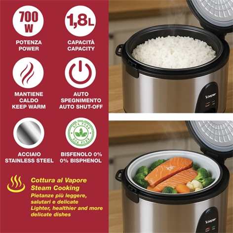 Beper Rice Cooker And Steamer Vapor Pro