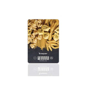 Beper Digital Kitchen Scale, Tempered Glass Plate, Kitchen Scale With LCD Display And Touch Buttons, Tare Function, Maximum Capacity 5Kg, Automatic Switch-Off, Pasta Pattern