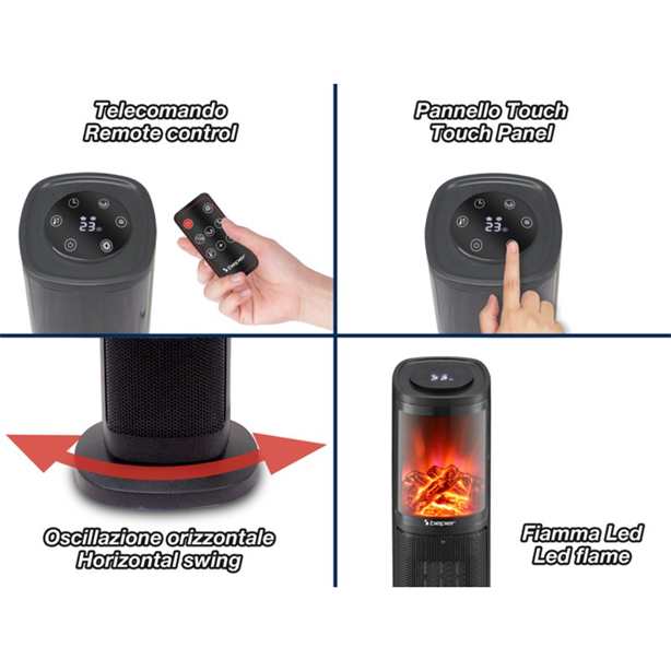 Beper Ceramic Fan Heater Column 2000W