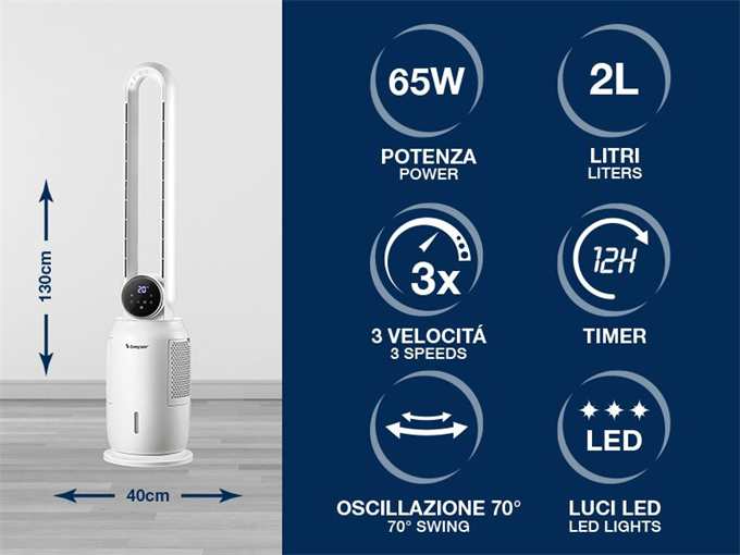 Beper Bladeless Air Cooler 2L