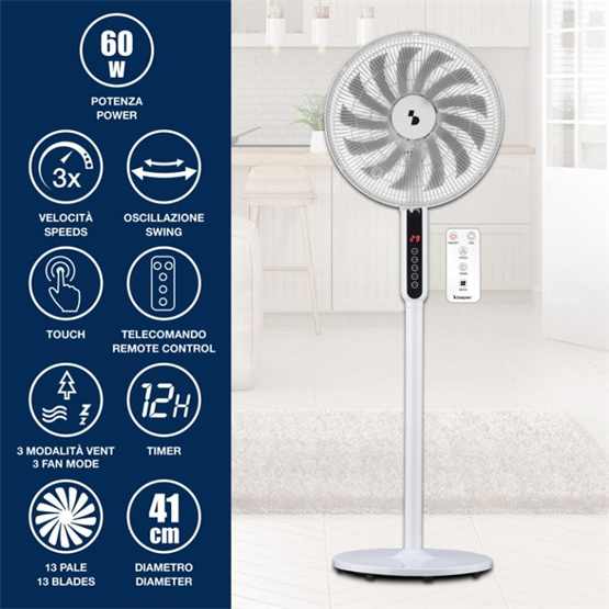 Beper Deluxe Pedestal Fan Trio 13 Blades