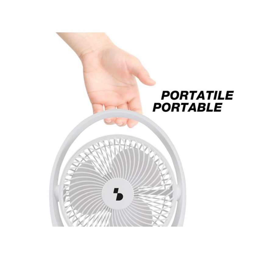 Beper Portable Fan Rechargeable LED Light 3 Speeds