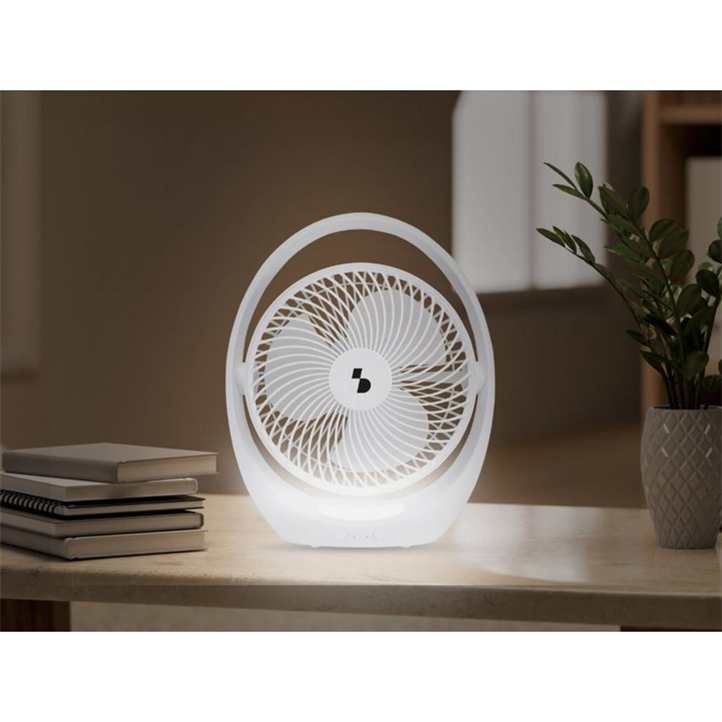 Beper Portable Fan Rechargeable LED Light 3 Speeds