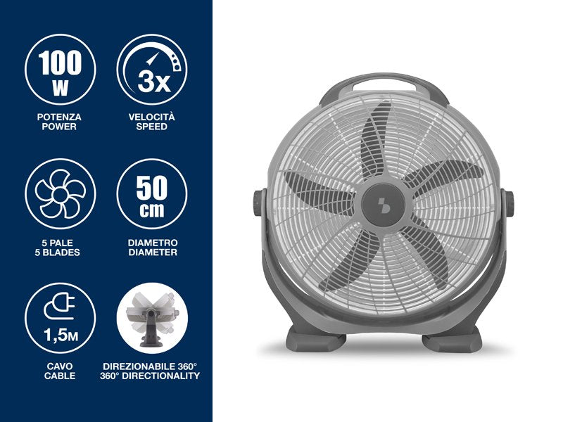 Adjustable Box Fan, 100W Fan Adjustable Box Fan, 100W Adjustable Box Fan, 100W Beper
