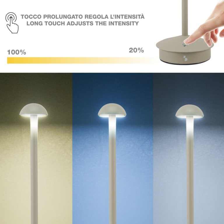 Beper Rechargeable Table Lamp Slim Light Grey