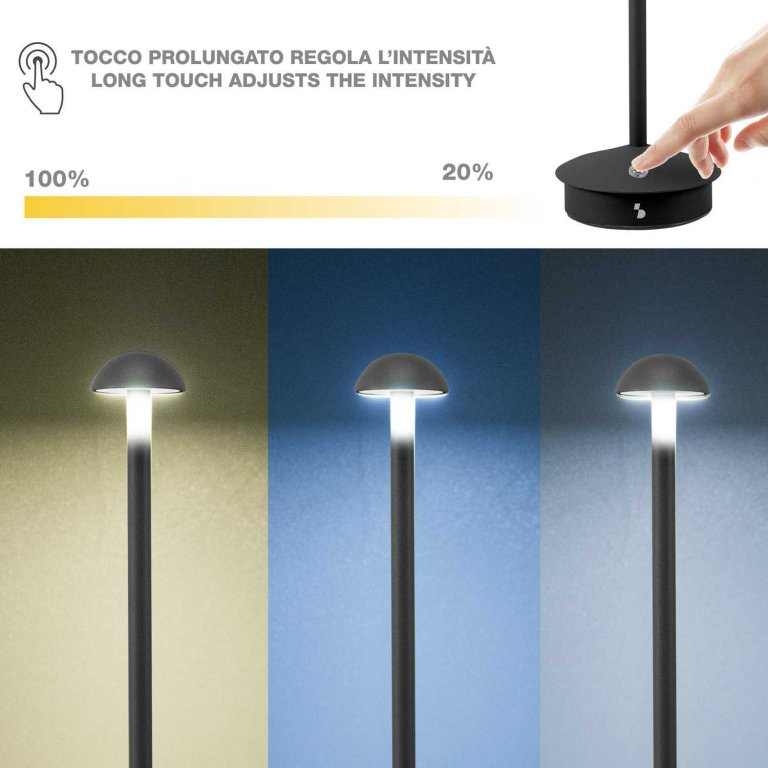 Beper Rechargeable Table Lamp Slim Black